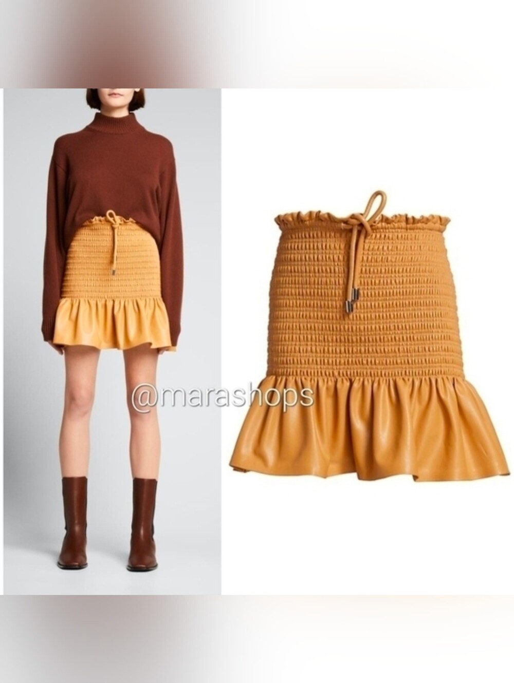 ALC Jenny Vegan Leather Skirt